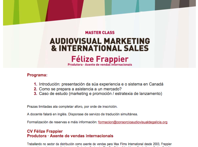 Xornada audiovisual marketing e international sales 2012