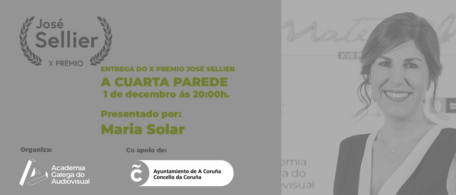 María Solar conducirá o acto de entrega do X Premio Sellier