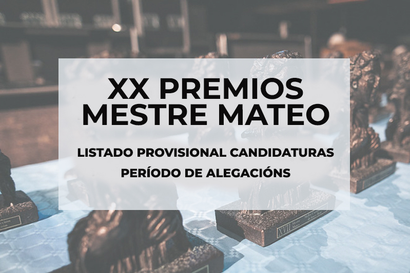 Listado provisional de candidaturas aos XX Mestre Mateo